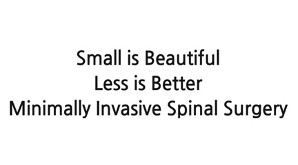 Small is Beautiful Less is Better Minimally Invasive Spinal Surgery